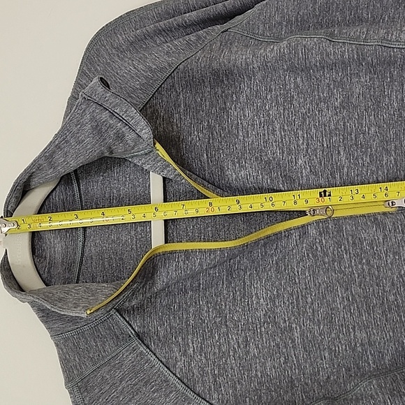 LULULEMON LUNO SIGNATURE UNIQE THUMB HOLE YELLOW ZIP WORKOUT COMFY GRAY-JACKET - Picture 16 of 16